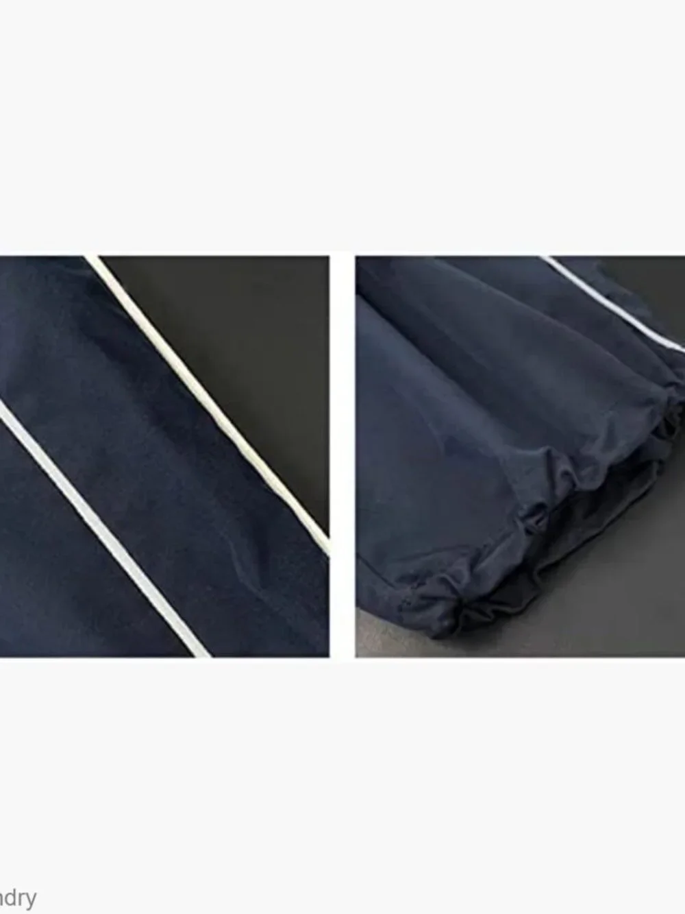 Baggy Y2K Parachute Track Pants with Drawstring Legs, Polyester - Picture 4 of 7